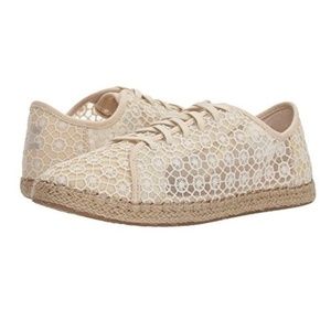 TOMS Natural Mosaic Mesh Lena Espadrille White Sneakers